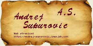 Andrej Supurović vizit kartica